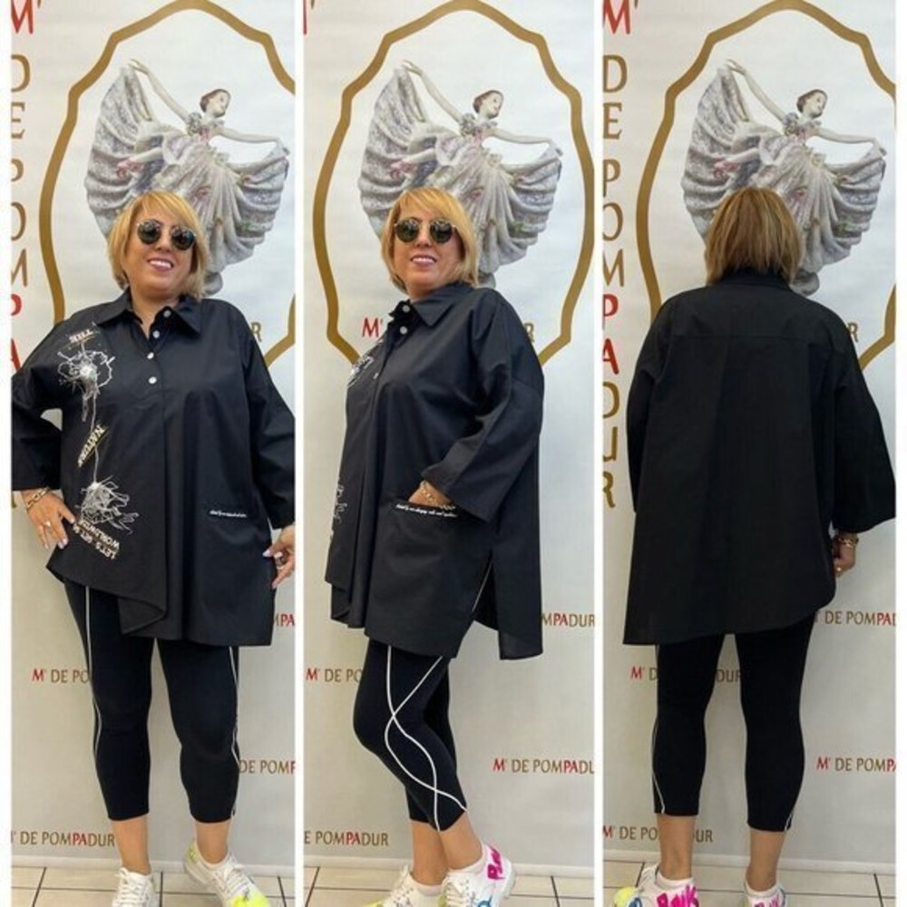 Elevate Your Style with the New Designer MDE Pompadur Black Shirt L XXL SALE